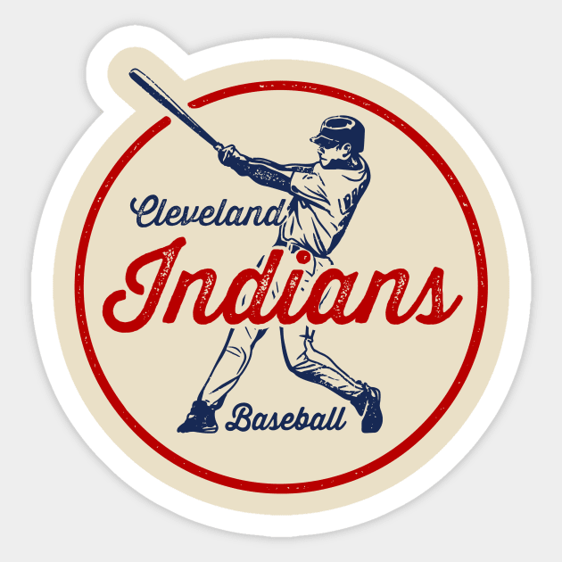 Vintage Cleveland Indians Sticker by Throwzack